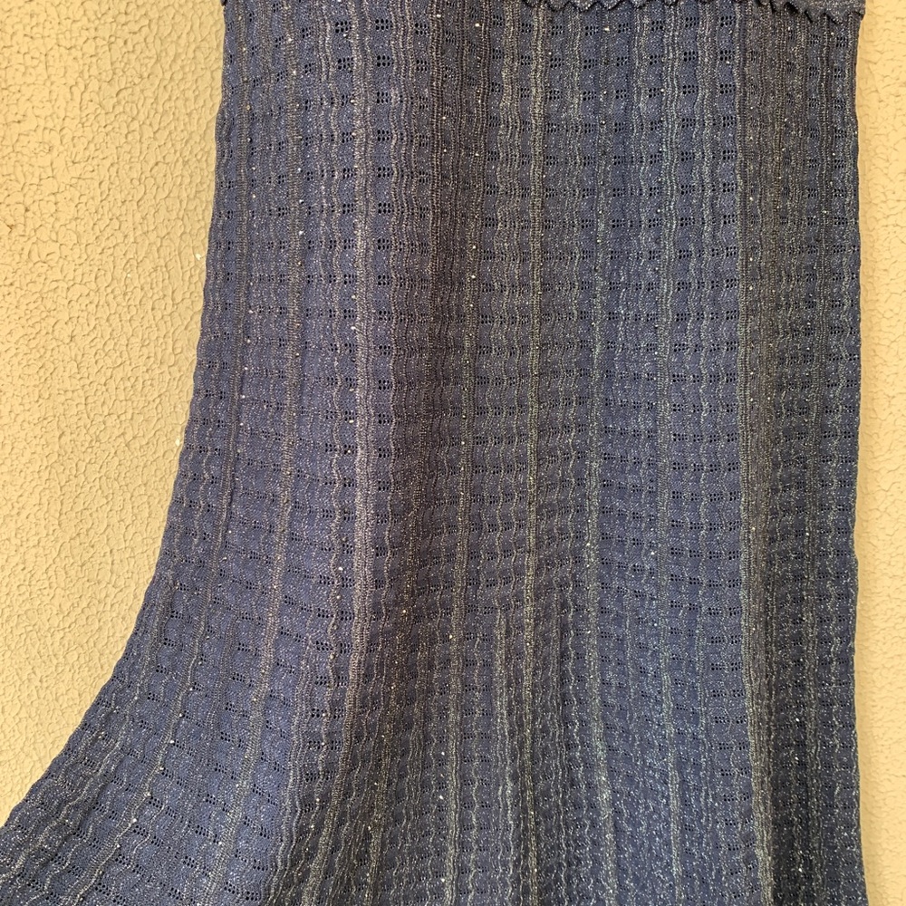 Sandro Navy Sparkle Knit Maxi Dress - Picture 9 of 13